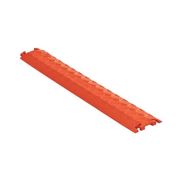 Checkers Cable Protector, 3/4 in H, 3 ft L, 5-1/4 in W, 1 Channel, Polyurethane, Orange FL1X1.5-O - main